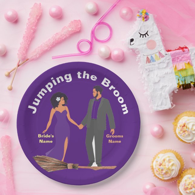 Jumping the Broom Paper Plates (Party)