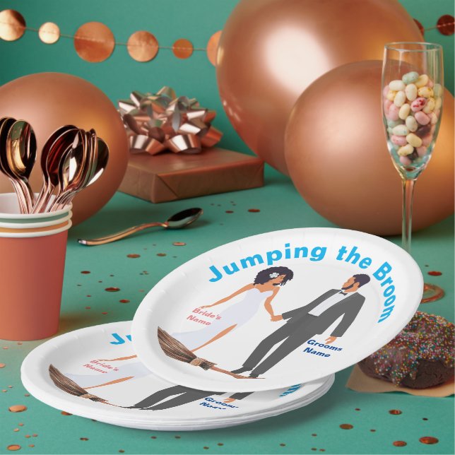 Jumping the Broom Paper Plates (Multi)