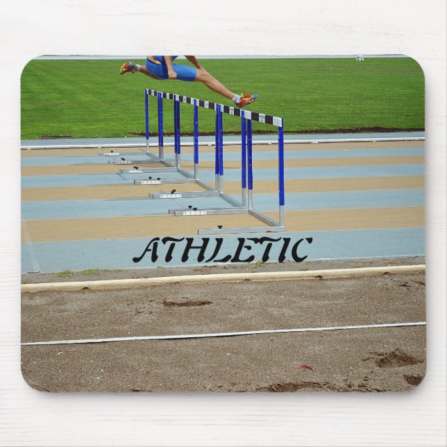 JUMPING THE OBSTACLES MOUSE PAD (Front)