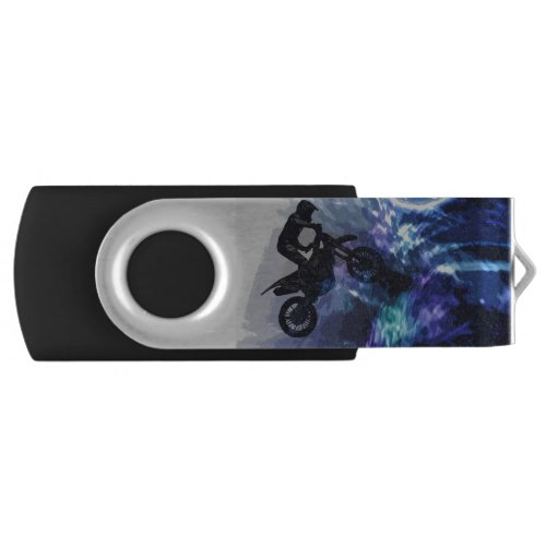 Jumping through Space _ Motocross Rider Flash Drive