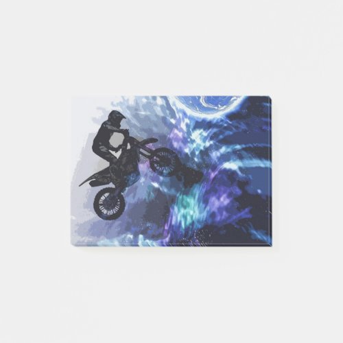 Jumping through Space _ Motocross Rider Post_it Notes