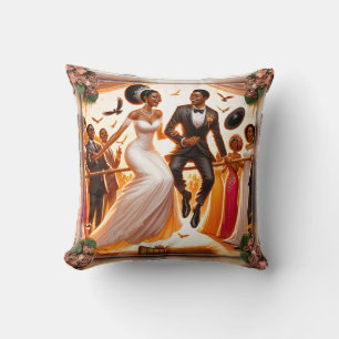 Jumping Together To Love Forever Throw Pillow