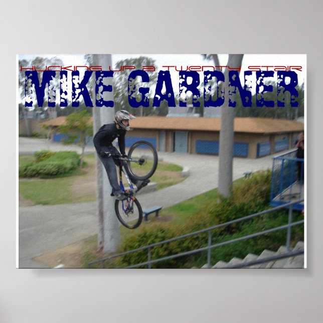 jumping up twenty stairs poster (Front)