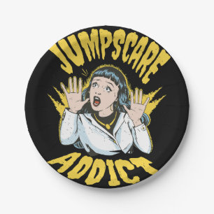 Jumpscare Addict Paper Plates