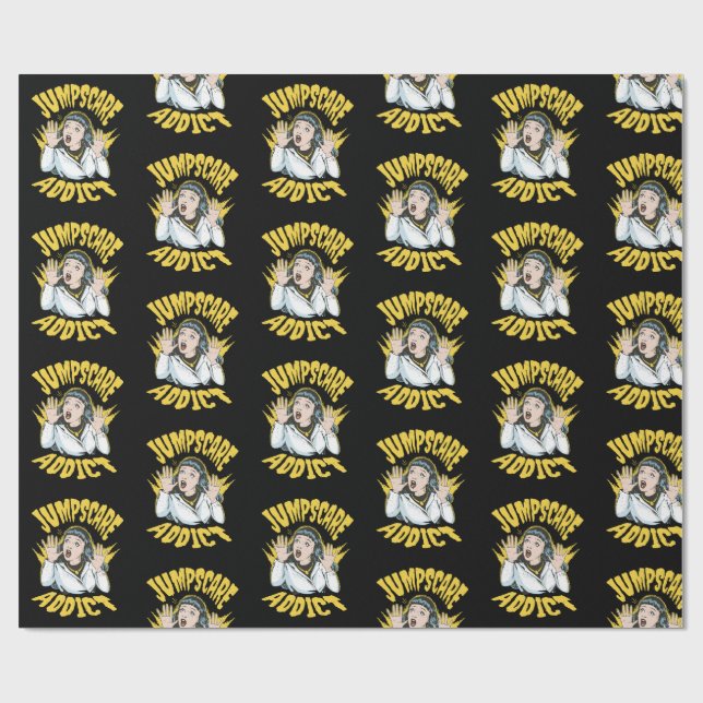 Jumpscare Addict Wrapping Paper (Flat)