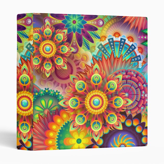 Jumpstart Your Creativity & Color Your Day 3 Ring Binder (Front/Spine)