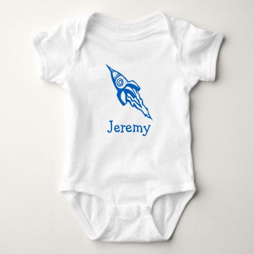 Jumpsuit for baby boy  Personalized space rocket Baby Bodysuit