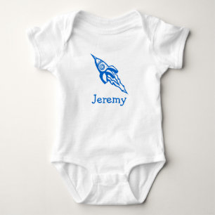 Jumpsuit for baby boy   Personalized space rocket Bodysuit