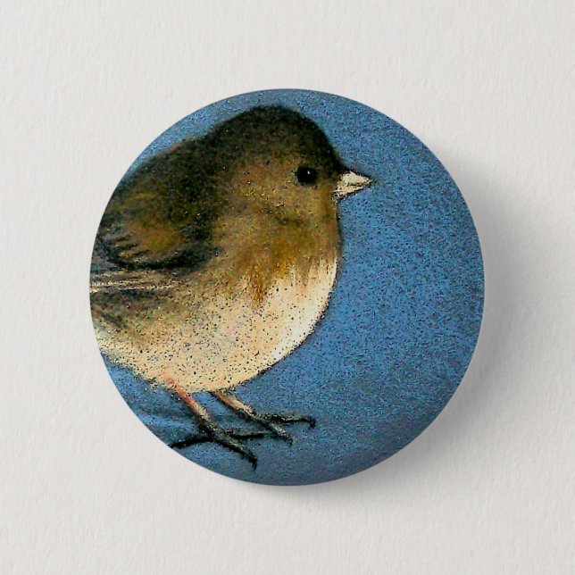 JUNCO BIRD DRAWING BUTTON (Front)