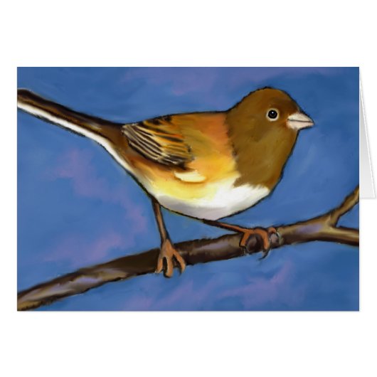 Junco: Bird: Wildlife Art: Painting Cards (Front Horizontal)