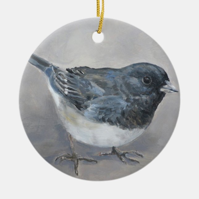 Junco Snowbird Bird Art Ornament (Front)
