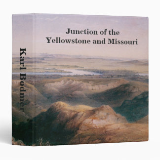 Junction of the Yellowstone and Missouri by Bodmer 3 Ring Binder