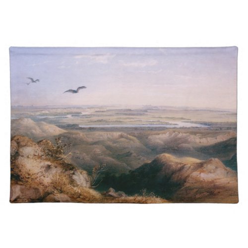 Junction of the Yellowstone and Missouri by Bodmer Cloth Placemat