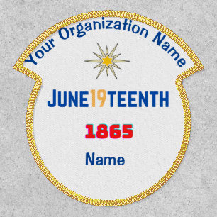 June19teenth Organization 2.5" x 3" Shield Iron-On Patch