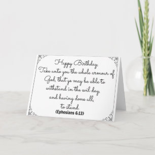 June 13 Bible Birthday card with Ephesians verse