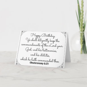June 18 Bible Birthday card with Deuteronomy verse