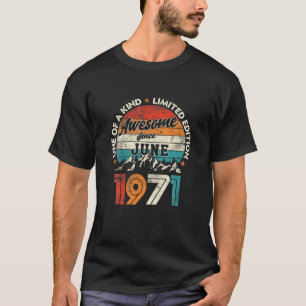 June 1971 Vintage 50 Years Old Retro 50Th Birthday T-Shirt