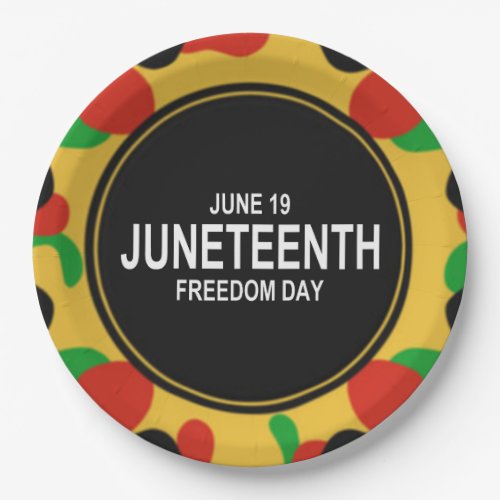 June 19 Freedom Day Juneteenth Paper Plates