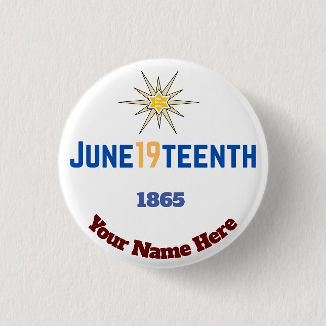 June 19teenth  button (Front)