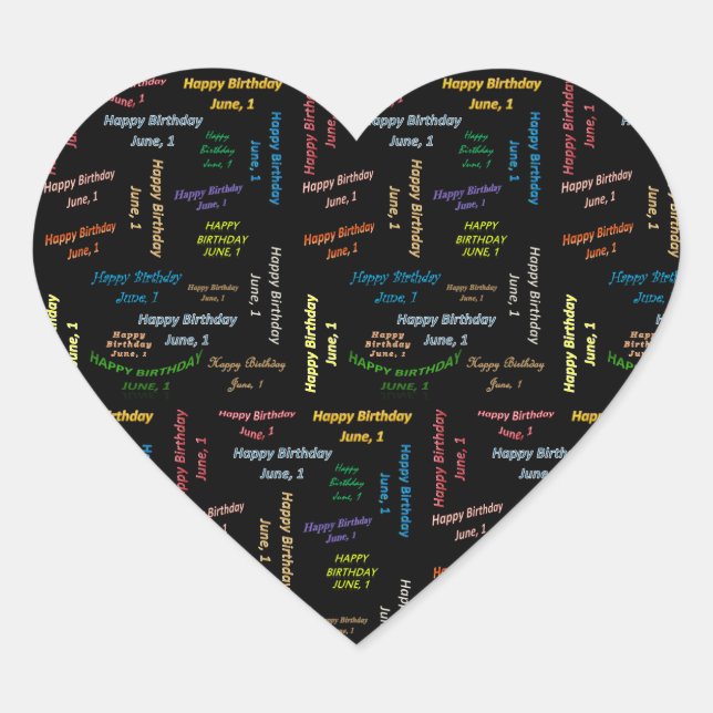 June, 1 Birthday Sticker (Front)