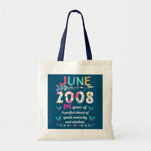 June 2008 14 Years Of Youth Maturity And Wisdom Tote Bag