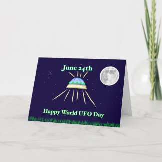 June 24th is World UFO Day Card