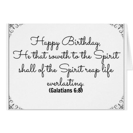 June 8 Bible Birthday Card with Galatians verse | Zazzle