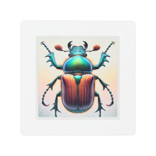 June beetle 190724IREF222 - Watercolor Metal Print