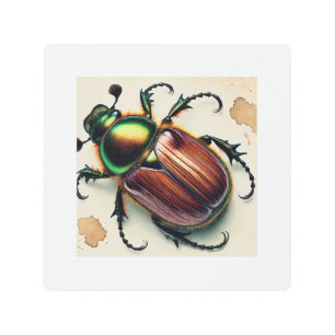 June beetle 241024IREF205 - Watercolor Metal Print