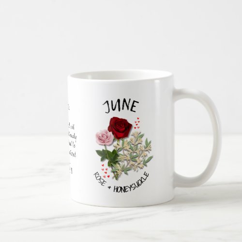 JUNE Birth Month Flower Christian Custom Name Coffee Mug