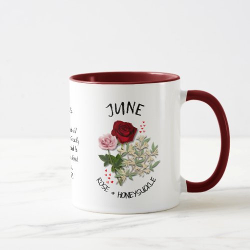JUNE Birth Month Flower Custom Name Christian Mug