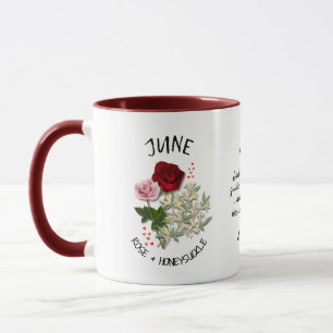 JUNE Birth Month Flower Custom Name Christian Mug