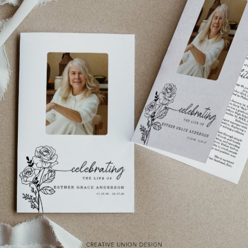 June Birth Month Flower Funeral Program