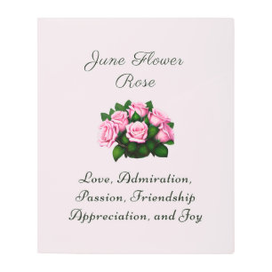 June Birth Month Flower Rose Timeless Floral  Metal Print