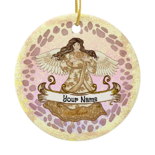 June Birthday Angel Ceramic Ornament