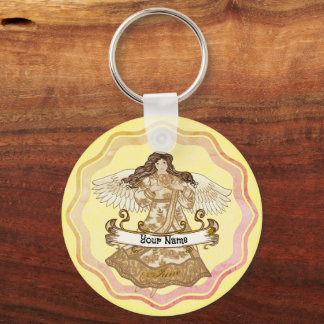 June Birthday Angel Keychain