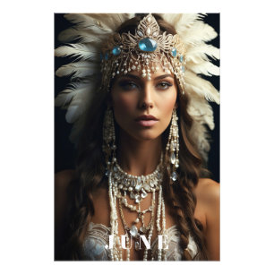 *~ JUNE BIRTHDAY PEARLS Boho AP53 Woman Photo Print