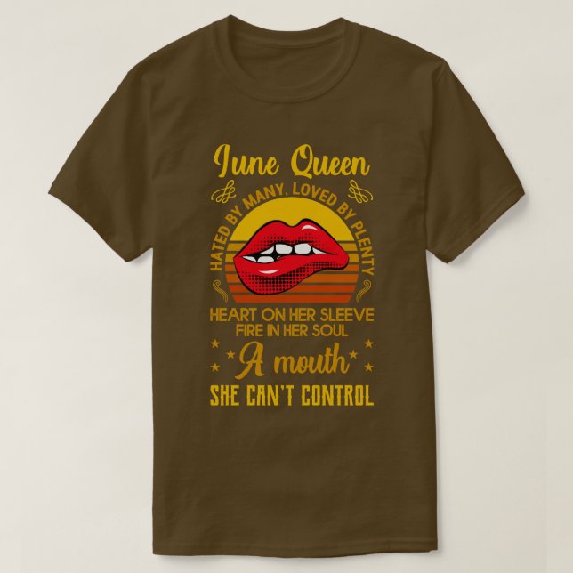 June Birthday Queen T-Shirt (Design Front)