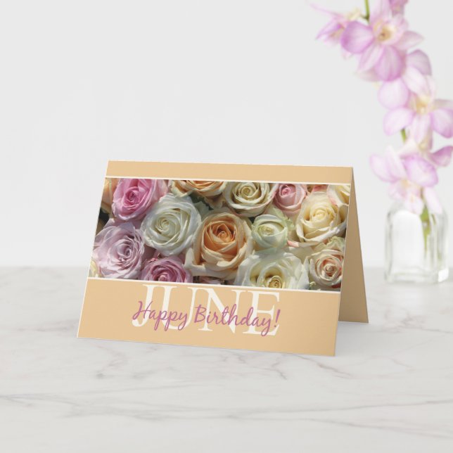 June Birthday Rose Birth Month Flower Card (Orchid)