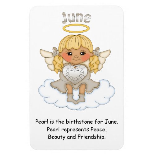June Birthstone Angel Blonde Premium Magnet