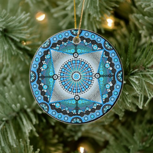 June Birthstone Moonstone Mandala Ornament