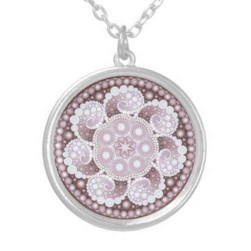 June Birthstone Pearl Mandala Necklace