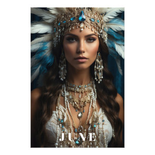 *~ JUNE Boho Woman BIRTHDAY PEARLS AP53 Photo Print