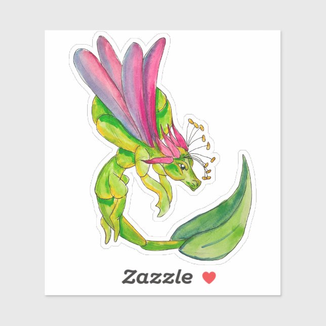 June honeysuckle dragon sticker (Sheet)