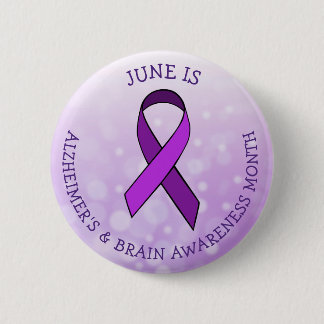 June is Alzheimer’s and Brain Awareness Month Button
