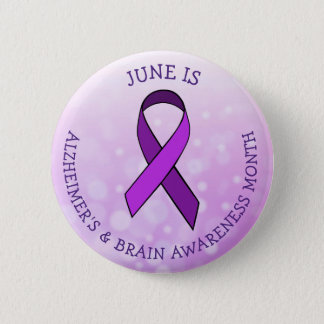 June is Alzheimer’s and Brain Awareness Month Button