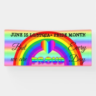 June is LGBT Pride Month Button Banner
