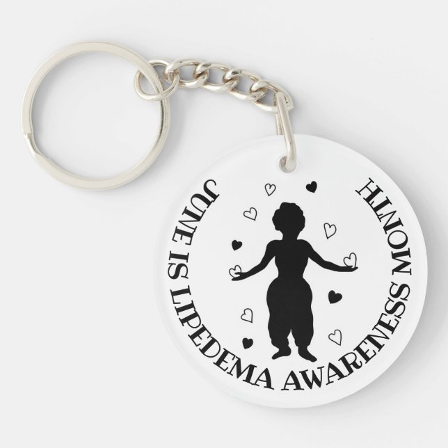 June is Lipedema Awareness Month Keychain (Front)