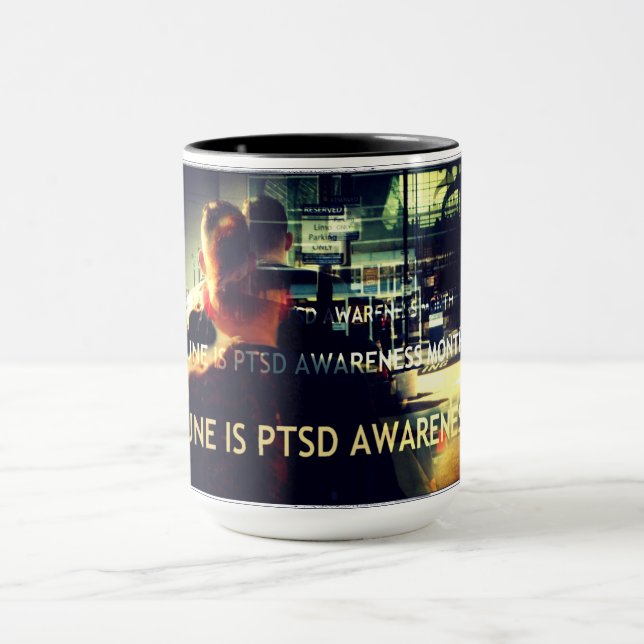 June is PTSD Awareness Month Beverage Mug (Center)