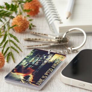 June is PTSD Awareness Month Keychain